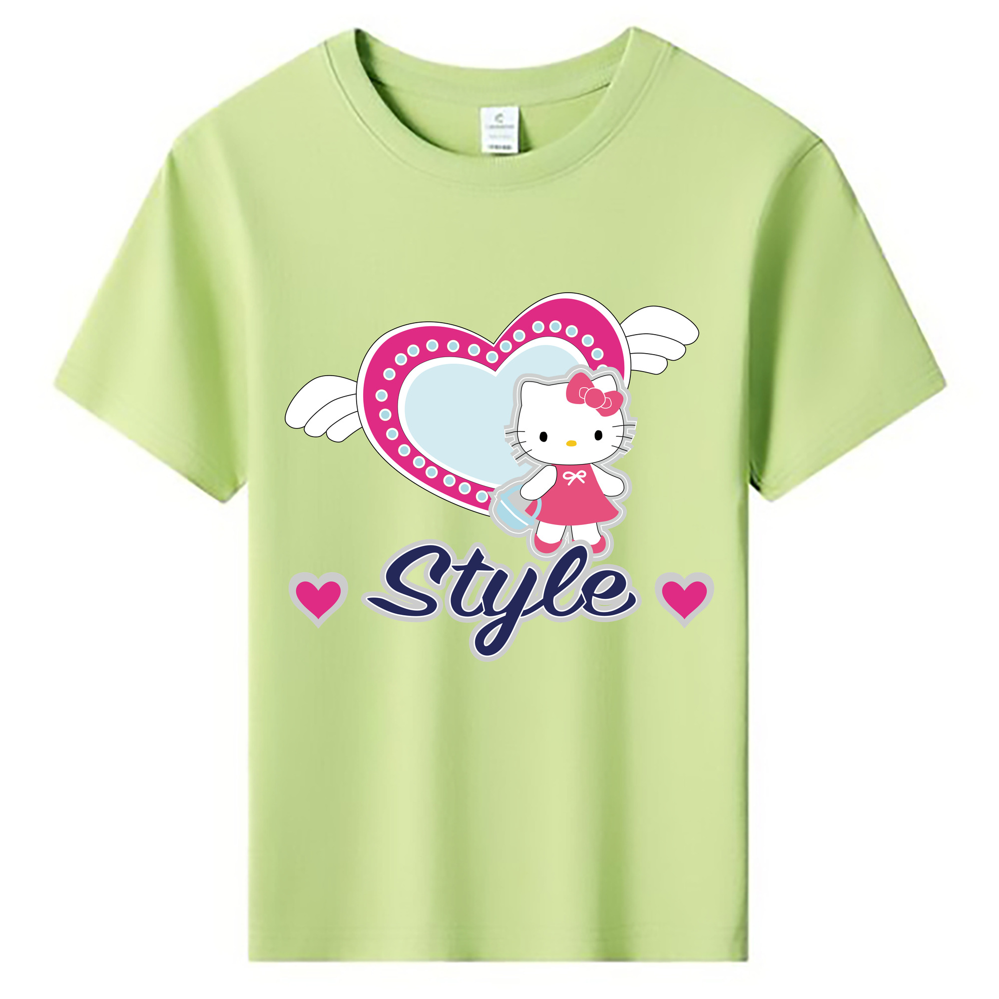 （画像用） Hello Kitty ハローキティ 綿100％キッズTシャツ（フロントプリント）